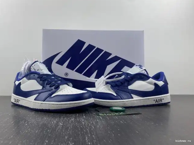 Rep Kickmax CUSTOM 1 SCOTT X OFF-WHITE X JORDAN AIR TRAVIS DM7890-101 0620